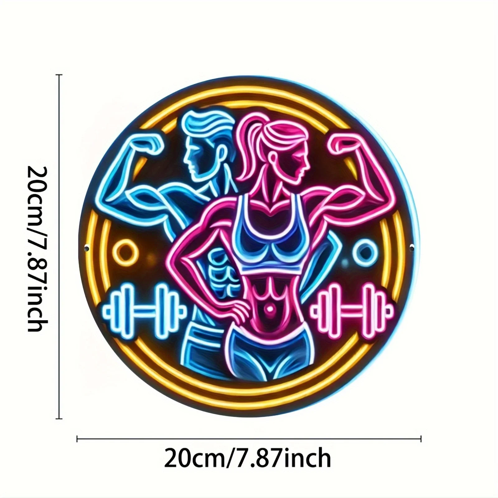 2D Металлическая вывеска для ф – обзор и цена Home Gym Neon Sign