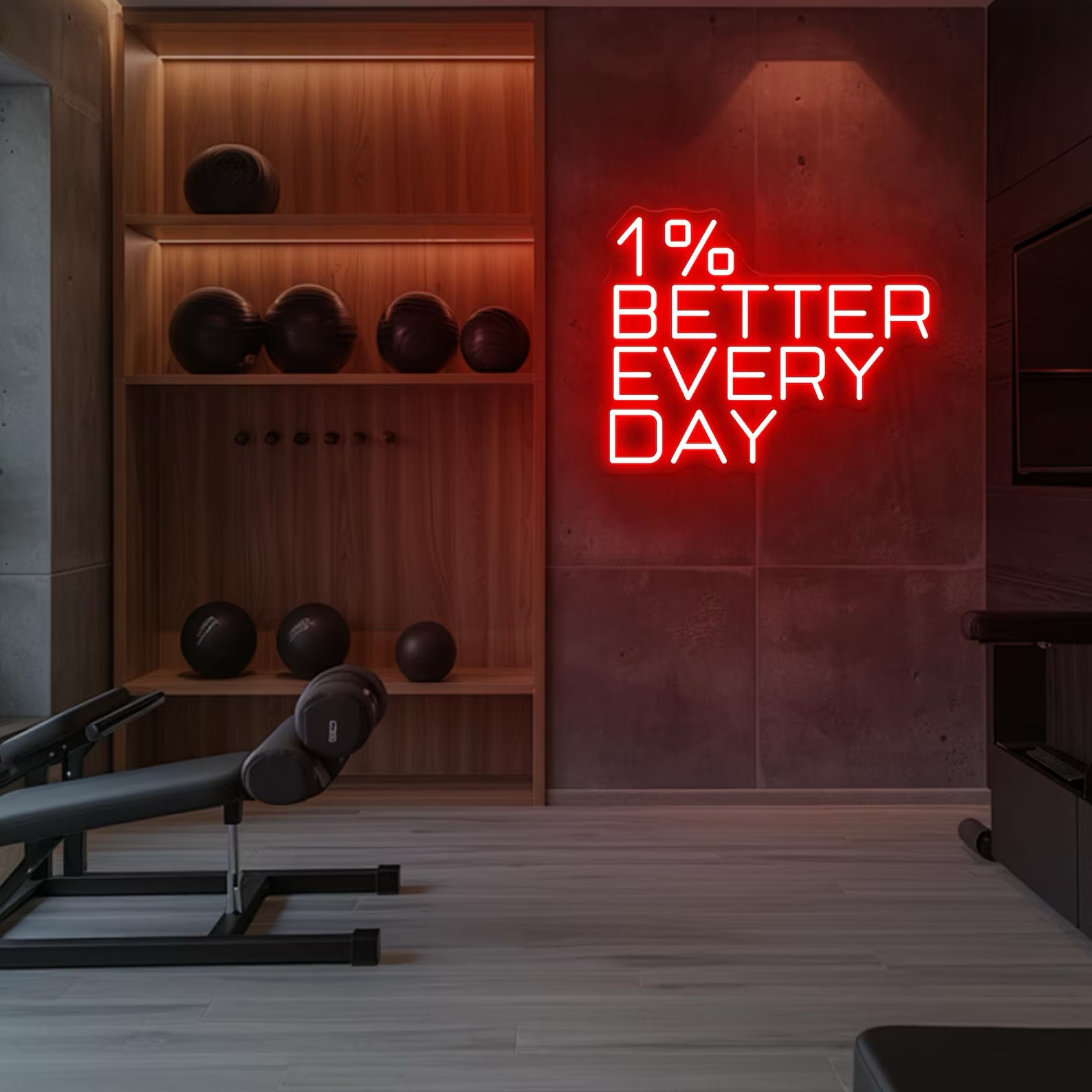 Неоновая вывеска «Каждый день  – обзор и цена Home Gym Neon Sign